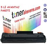 HP Ce 285A P1100 P1102W M1132 M1212 M1218 5'Li Paket Muadil Toner