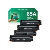 HP CE285A TONER Laserjet P1102W P1109W P1005 P1006 M1212NF M1217NFW Printers (Black, 4-Packs)