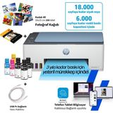 Hp Çok Fonksiyonlu Kablosuz Renkli Tanklı Yazıcı Wi-Fi Direct USB Bağlantılı Akıllı Telefon Destekli Tarayıcı Fotokopi Özellikli Ev Ofis Tipi Yazıcı - Mavi