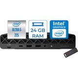 Hp Elitedesk 8 Mini G1 Aı Intel Ultra 5 225 4.9ghz Ddr5 24GB 512GB SSD Intel Graphics Windows 11 Pro Mini Bilgisayar 998V3ETP05 + Zettausb - Siyah