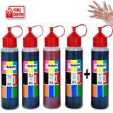 Hp , Epson, Canon, Brother Tanklı Yazıcı Eco Solvent Mürekkep Dolum Seti 5X500 ml. 35.000 sf.
