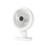 Hp-f01 Işıklı Vantilatör Usb Şarjlı Masaüstü Mini Fan 3 Kademel beyaz