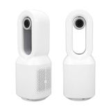 HP-F29 Sessiz Pervanesiz 106 Derece Döner USB Şarjlı Masaüstü Fan – Bluetooth Hoparlör Gece Lambası 3'ü 1 Arada Akıllı Tasarım 33 cm - 001-Siyah