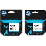 HP F6U65AE + F6U66AE 302 Siyah ve Renkli Kartuş 2'li Set