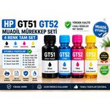 Hp Gt51 Gt52 Muadil Dolum Mürekkebi 4 Renk Tam Set Hp Smart Tank 515 585 670 720 Serisi Uyumlu