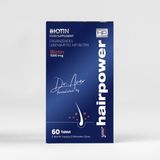 Hp Hairpower Hairpower Biotin 5000 Mcg 60 Tablet Besleyici İçerik ile Saç ve Tırnak Sağlığını Destekler - Şeffaf Kapsül