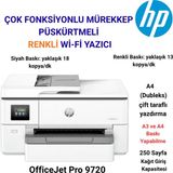 Hp Kartuşlu ,mürekkep Püskürtmeli Officejet Pro Wi-Fi + Tarayıcı + Fotokopi + Faks ,çok Foksiyonlu Yazıcı + A4 Hediye - Açık Gri