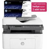 Hp Laser M137FNW+1T 4ZB84A Wi-Fi + Fotokopi + Tarayıcı Çok Fonksiyonlu Lazer Yazıcı 1 Adet Orjınal Toner Hediyeli - Beyaz