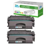 HP Laserjet P2050 P2055 P2055d P2055dn P2055x CE505X için inkJello Uyumlu Toner Kartuşu Değiştirme (Siyah 2'li Paket)
