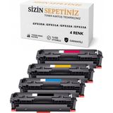 HP M180n M181fw Uyumlu 205A CF530A CF531A CF532A CF533A 4 Renk Siyah Sarı Kırmızı Mavi Muadil Toner Seti