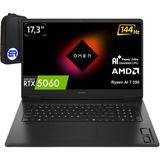 HP Omen 17-DB1015NT Ryzen Aı 7 350 32GB Ram 2tb SSD RTX5060 17.3" Fhd Windows 11 Pro C2EZ5EAEP4 + Elektropasaj Çanta - 2 TB - 32 GB