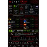 HP Omen 17 Ryzen AI 7 350 RTX 5060 8GB 40GB RAM 256GB SSD 17.3" FHD (1920x1080) 144Hz Win11 Home C2EZ3EAP325 Gaming Laptop + PER4 Çanta
