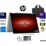 Hp Omnibook Xflip 2-In-1 (Yeni Nesil Yapay Zeka) Intel Core Ultra 5 16GB Ram 1tb SSD 14" 2k IPS W11 Home+Kalem BS9X8EA Prestij Çanta - 1 TB - 16 GB