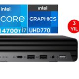Hp Pro Mini 400 G9 Intel Core İ7-14700T 48GB Ddr5 512GB SSD Freedos Mini Masaüstü Bilgisayar 99H6W3ET17+ZETTAUSBBELLEK