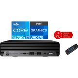Hp Pro Mini 400 G9 Intel Core İ7-14700T 64GB Ddr5 1tb SSD Freedos Mini Masaüstü Bilgisayar 99H6W3ET23 + Zetta USB Bellek