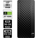 HP Prodesk 2 Tower G1I i5 14500 Masaüstü Bilgisayar 96GB RAM 512GB SSD FreeDOS + Per4 USB B6XX1ETPN437