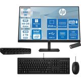 Hp Prodesk 4 Mini G1I Intel® Core™ Ultra 5 225T 4,9ghz 48GB Ddr5 2tb SSD Intel®graphics WIN11PRO +23.8 100Hz Monitör Mini Masaüstü Bilgisayar 24BY6X8ETP19+ZETTAUSBBELLEK - Windows 11 Pro