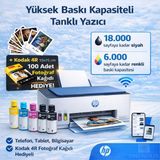 Hp Renkli Tanklı Mürekkep Püskürtmeli Çok Fonksiyonlu Yazıcı Tarayıcı Fotokopi Wi-Fi Kablosuz Bağlantı Akıllı Telefon Uyumlu Yüksek Kapasiteli Ekonomik Ev ve Ofis Tipi Pratik Kullanım - Beyaz