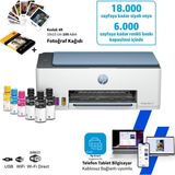 Hp Renkli Tanklı Mürekkep Püskürtmeli Yazıcı Wi-Fi Kablosuz Baskı Tarama Fotokopi LCD Ekranlı Airprint ve Mopria Destekli Yüksek Kapasiteli Tank Yazıcı - Mavi