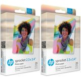 HP Sprocket 5,8 x 8,7 cm birinci sınıf çinko çıkartma fotoğraf kağıdı (20 yaprak) HP Sprocket Select fotoğraf yazıcıları ile uyumlu (2 paketi)
