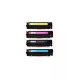 Hp Uyumlu CB540A CB541A-CB542A-CB543A 125A 2200 Sayfa Kapasiteli Colorjet Renkli Muadil Toner Set (4 lü Set)