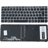Hp Uyumlu Elitebook Folio 1040 G3 (M5r98av) Işıklı Klavye Siyah Tr Gümüş Çerçeveli