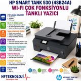 Hp Wi-Fi + Tarayıcı + Fotokopi Renkli Çok Fonksiyonlu Tanklı Mürekkep Püskürtmeli YAZICI(530 Smart ) - Gri