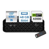 Hp Ws A2KJ1ES Z2M G1I Mını Intel Ultra 9 285 48GB Ddr5 1tb SSD 16GB/RTXA2000 Windows 11 Pro Yapay Zeka Destekli Mini Iş Istasyonu A2KJ1ESP04 + Zettausbbellek - Siyah