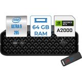 Hp Ws A2kj1es Z2m G1ı Mını Intel Ultra 9 285 64Gb Ddr5 1Tb Ssd 16Gb/Rtxa2000 Windows 11 Pro Yapay Zeka Destekli Mini Iş Istasyonu A2kj1esp08 + Zet