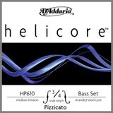 HP610 3/4m Kontrabas Tel Seti, Helıcore, Scale 3/4, Pızzıcato