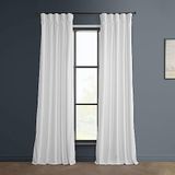HPD Half Price Drapes Heritage Peluş Kadife Perdeler Yatak Odası ve Oturma Odası için 50 X 96, VPYC-225201-96 (1 Panel) Beyaz