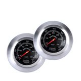 HPiano Paslanmaz çelik sigara içen mangal, 2 adet, barbekü termometresi, manometre, paslanmaz çelik, bimetalik, mutfak kızartma, gösterge termometresi, Celsius ve Fahrenheit 100 – 700 ℉