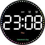 Hpytech 10 Inç Yuvarlak LED Dijital Duvar Saati Uzaktan Kumandalı 10 Kademe Parlaklık Alarm Özellikli - Siyah