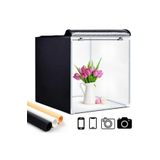 HpyTech 60x60x60 Ürün Fotoğraf Çekim Kabini Seti - LED Işıklı, Fonlu, Taşınabilir Stüdyo Çadır
