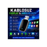 HPYTECH Kablosuz CarPlay Android Auto Dönüştürücü USB & Type-C Mini Adaptör | Wireless CarPlay Dongle | Tak Çalıştır | Bluetooth 5.0 | 5GHz WiFi | iPhone & Android Uyumlu