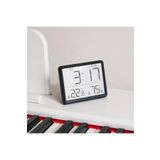 HPYTECH Mıknatıslı Dijital Mini Saat LCD Ekran, Sıcaklık ve Nem Göstergeli, Alarmlı