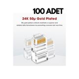 HQ SPEED 100 Adet Rj45 Cat5 /cat6 Ethernet Kablo Konnektörü – 8p8c Utp Soket Jak Uçları