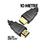 HQ SPEED HqSpeed 10 Metre 4K Ultra HD 3D HDMI Kablo – Ethernet Destekli Altın Uçlu Yüksek Hızlı TV PC Projeksiyon Uzun Mesafe