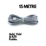 HQ SPEED HqSpeed 15 Metre RJ11 Telefon ADSL VDSL Modem Bağlantı Kablosu – Kesintisiz İnternet Net Ses Hat Uzatma Fiber Uyumlu
