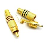 Hq Speed Plus RCA Erkek Konnektör 50 Adet | Altın Kaplama Metal Gövde – Ses Video Kablo Ucu