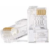 Hq Speed RJ45 Cat5 Altın Uçlu Network Konnektör 100 Adet | 8P8C Ethernet Krimp Plug – UTP Kablo