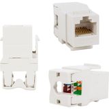 Hq Speed RJ45 Cat6 Keystone Jack 180 Derece 10 Adet | Ethernet Duvar Prizi Modülü – Panel Montaj