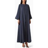 HQ Travels Şık ve Kullanışlı 4 Parça Abaya Seti Günlük Gardırobunuzu Tamamlayın - Koyu Mavi - 3XL