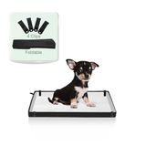 HQ4US 4LEGS Köpek Yavrusu Ped Tutucu Tepsi, Küçük Köpekler için Katlanabilir Pee Pad Tutucu, 53 inç x 45 cm Taşınabilir İç Mekan Köpek Lazımlığı, Sabitleme Klipsli, Köpek Yüksek Tarafı için Çiş Pedi Tepsisi