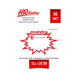HR Display Eczane Beyaz Yıldız Karton Raf Etiketi 13,5×20 cm (50’li Paket)