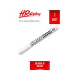 HR Display PVC Yaz-Sil Etiket Kalemi – 1 Adet Beyaz Marker | Silinebilir Etiket Yazı Kalemi
