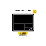 HR Display Siyah Yaz Sil PVC Aksesuarsız Raf Fiyat Etiketi 10 Adet