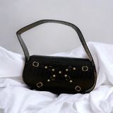 Hr Leather Shop Kroko Manc Model Ayarlanabilir Saplı Kadın El Ve Omuz Çantası - 000-Siyah