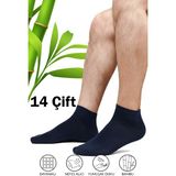 Hrnzafer Tekstil 14’lü Erkek Bambu Patik Çorap - 40 - 44 - Lacivert