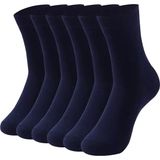 Hrnzafer Tekstil 6’lı Erkek Pamuklu Düz Uzun Çorap – Ter ve Koku Önleyici - 41 - 44 - Lacivert